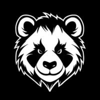 Panda - noir et blanc isolé icône - vecteur illustration