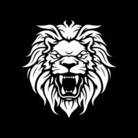 lion, noir et blanc vecteur illustration