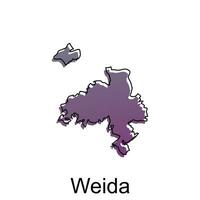 carte de Weïda illustration conception. allemand pays monde carte international vecteur modèle