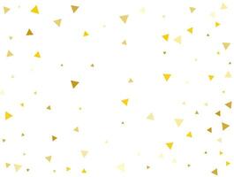 d'or triangulaire confettis. vecteur illustration