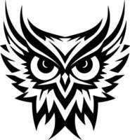 hibou - minimaliste et plat logo - vecteur illustration