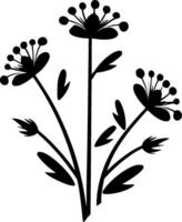 fleurs sauvages - minimaliste et plat logo - vecteur illustration