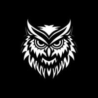 hibou - minimaliste et plat logo - vecteur illustration