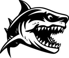 requin - minimaliste et plat logo - vecteur illustration