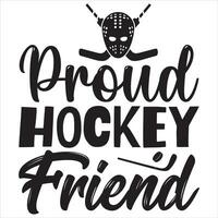 fier le hockey ami vecteur
