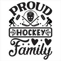 fier le hockey famille vecteur