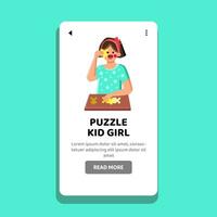 grossesse puzzle enfant fille vecteur