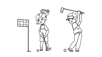 le golf enfant vecteur