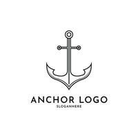 Facile ancre logo conception concept vecteur