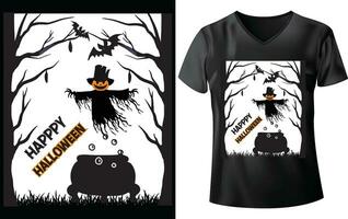 conception de t-shirt d'halloween vecteur