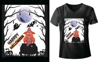 conception de t-shirt d'halloween vecteur