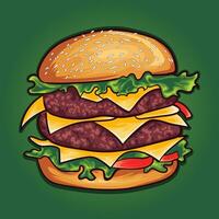 Burger vite nourriture vecteur conception illustration.