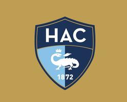 le havre ac club logo symbole ligue 1 Football français abstrait conception vecteur illustration avec marron Contexte