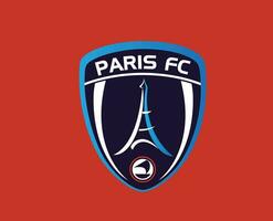 Paris fc club logo symbole ligue 1 Football français abstrait conception vecteur illustration avec rouge Contexte