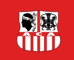 Ajaccio club logo symbole ligue 1 Football français abstrait conception vecteur illustration avec rouge Contexte