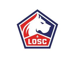 le losc lille club logo symbole ligue 1 Football français abstrait conception vecteur illustration