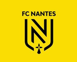 fc nantais logo club symbole noir ligue 1 Football français abstrait conception vecteur illustration avec Jaune Contexte
