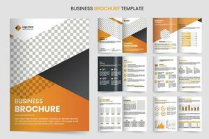 entreprise profil brochure conception minimal plusieurs pages affaires brochure modèle conception annuel rapport,créatif conception polyvalent modèle avec couverture vecteur