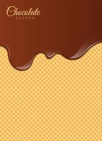 Chocolat liquide ou peinture brune. Illustration vectorielle vecteur