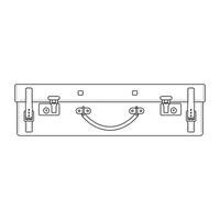 ancien valise contour icône illustration sur blanc Contexte vecteur