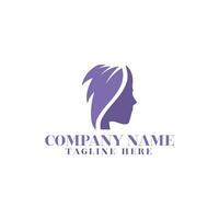 femmes affronter, cheveux salon logo vecteur