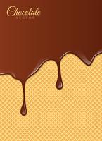 Chocolat liquide ou peinture brune. Illustration vectorielle vecteur