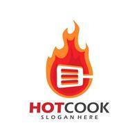chaud cuisinier prime logo conception. illustration de chaud cuisinier pouvez être utilisé pour restaurant logos vecteur