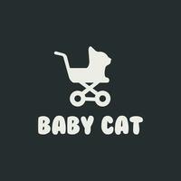 vecteur bébé chat logo conception