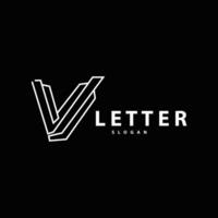 minimal initiale v lettre logo, moderne et luxe icône vecteur modèle élément