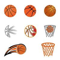 ballon de basket vecteur clipart conception