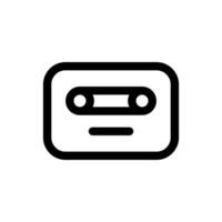 cassette icône dans branché plat style isolé sur blanc Contexte. cassette silhouette symbole pour votre site Internet conception, logo, application, ui. vecteur illustration, eps10.