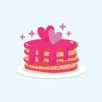 vecteur anniversaire gâteau . sucré crème tarte avec bougies illustration