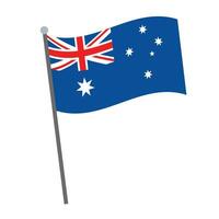 vecteur australien drapeau avec pôle sur blanc Contexte