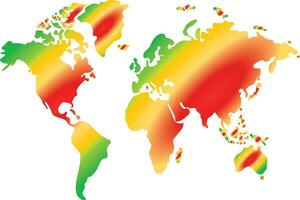 climat changement monde carte vecteur