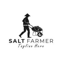 sel agriculteur vecteur illustration logo