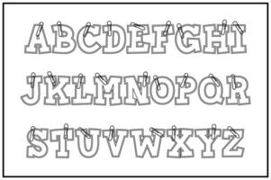 polyvalent collection de papier Remarques alphabet des lettres pour divers les usages vecteur