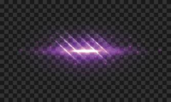 vecteur violet horizontal lentille fusées éclairantes pack