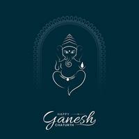Seigneur ganpati illustration pour ganesh chaturthi Festival social médias Publier vecteur