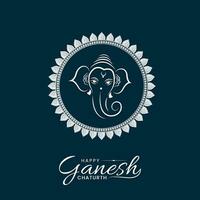 Seigneur ganpati illustration pour ganesh chaturthi Festival social médias Publier vecteur