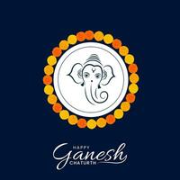 Seigneur ganpati illustration pour ganesh chaturthi Festival social médias Publier vecteur