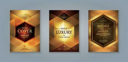 élégant d'or menu couverture conception modèle, luxe affaires invitation carte modèle conception vecteur