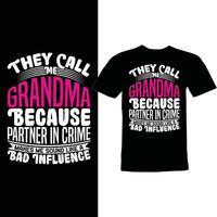 elles ou ils appel moi grand-mère car partenaire dans la criminalité fait du moi du son comme une mal influence conception vecteur