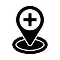 hôpital emplacement vecteur glyphe icône pour personnel et commercial utiliser.