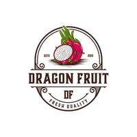 agréable dragon fruit illustration logo vecteur