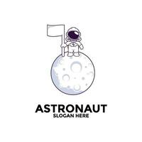 astronaute vecteur logo icône, illustration astronaute ou espace logo conception modèle