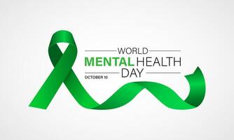 monde mental santé journée est observé chaque année sur octobre dix .bannière, affiche, carte, Contexte conception. vecteur