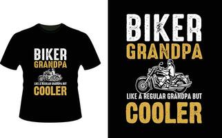 motard grand-père comme une ordinaire grand-père mais glacière ou grand-père T-shirt conception ou grand-père journée t chemise conception vecteur