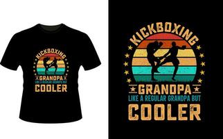 kickboxing grand-père comme une ordinaire grand-père mais glacière ou grand-père T-shirt conception ou grand-père journée t chemise conception vecteur