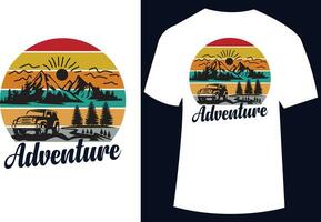 aventure Montagne t chemise conception vecteur illustration