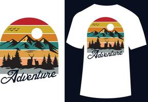 aventure Montagne t chemise conception vecteur illustration